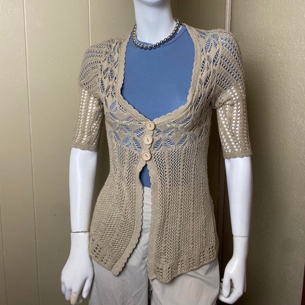Crochet button up shirt